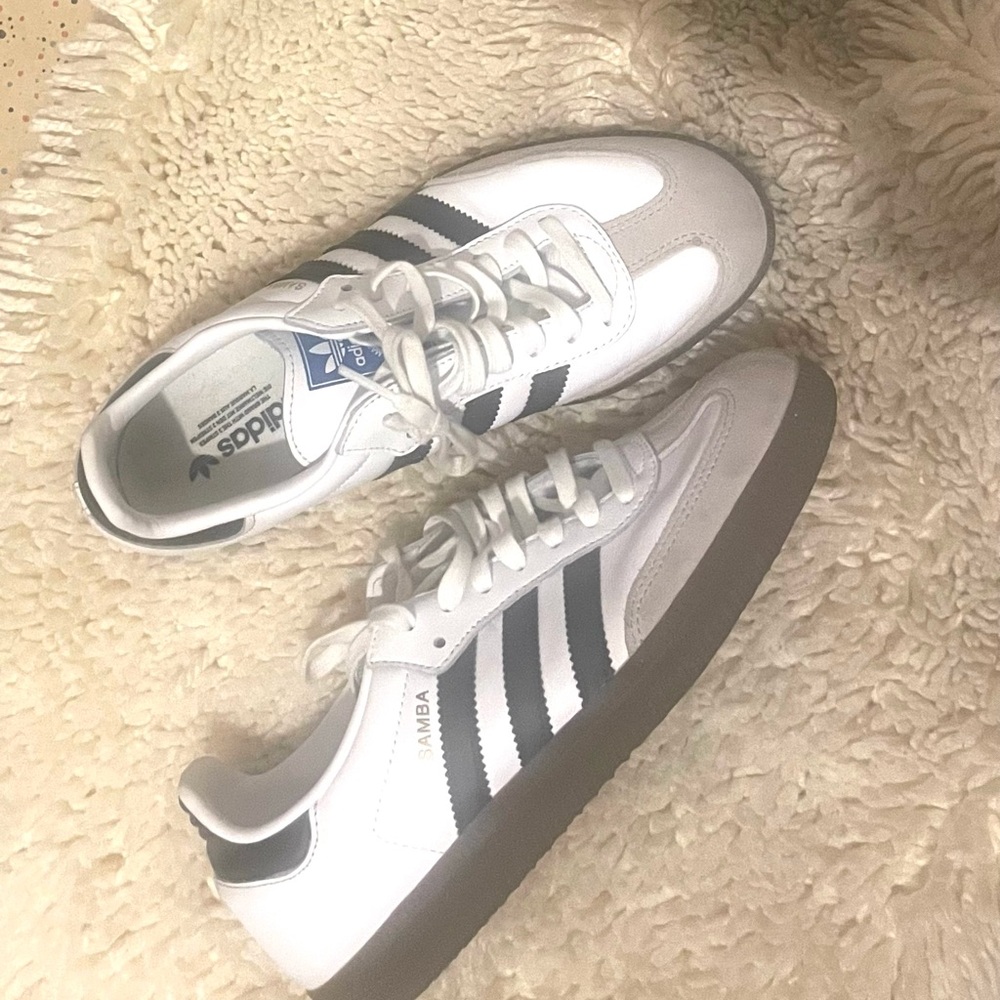 Adidas Samba White and Black Sneakers
